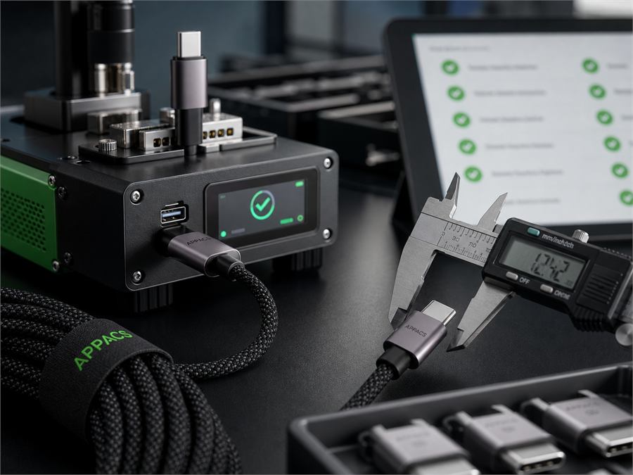 APPACS cable quality control testing station