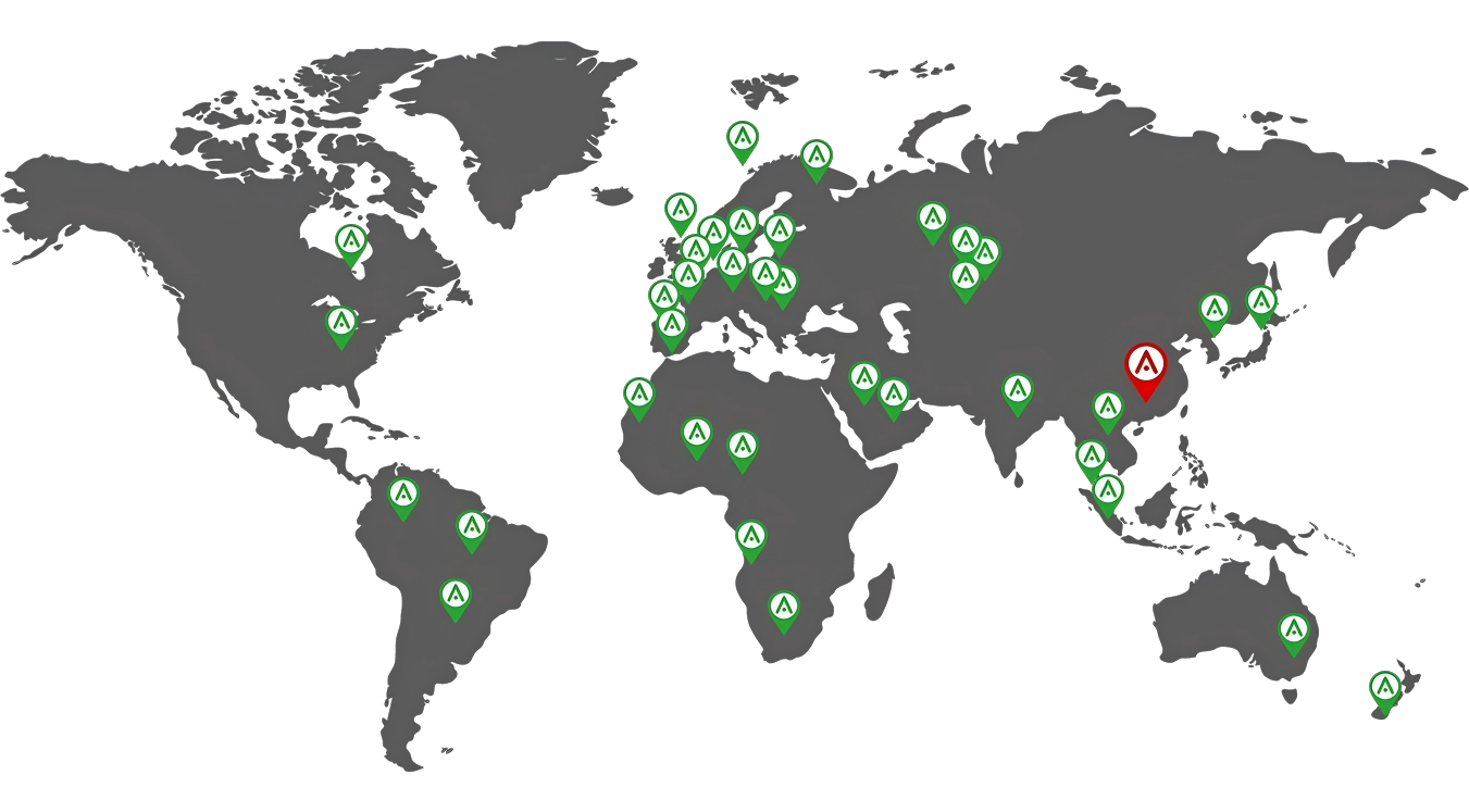 APPACS global market coverage map for USB cable buyers