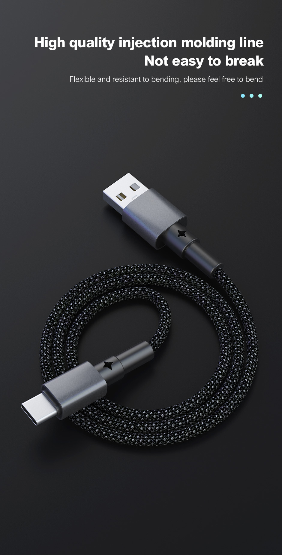 U87 Braided USB-C Charging Cable detail image 3