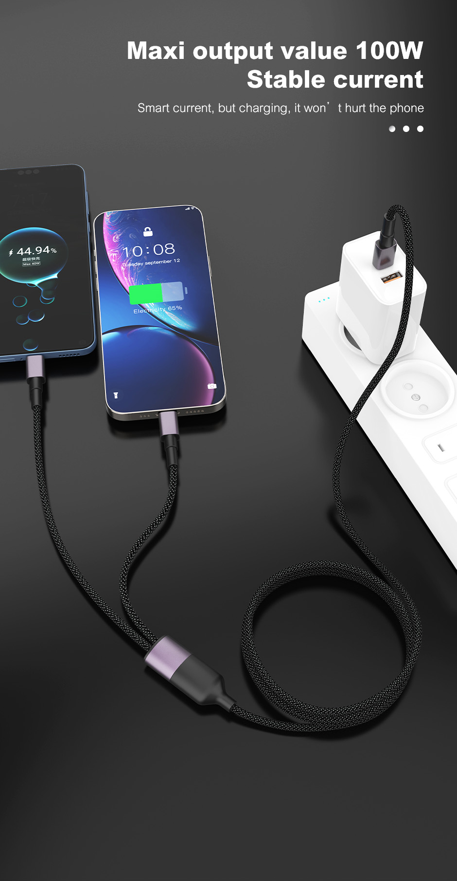 U87C-CC Dual USB-C Charging Cable detail image 5