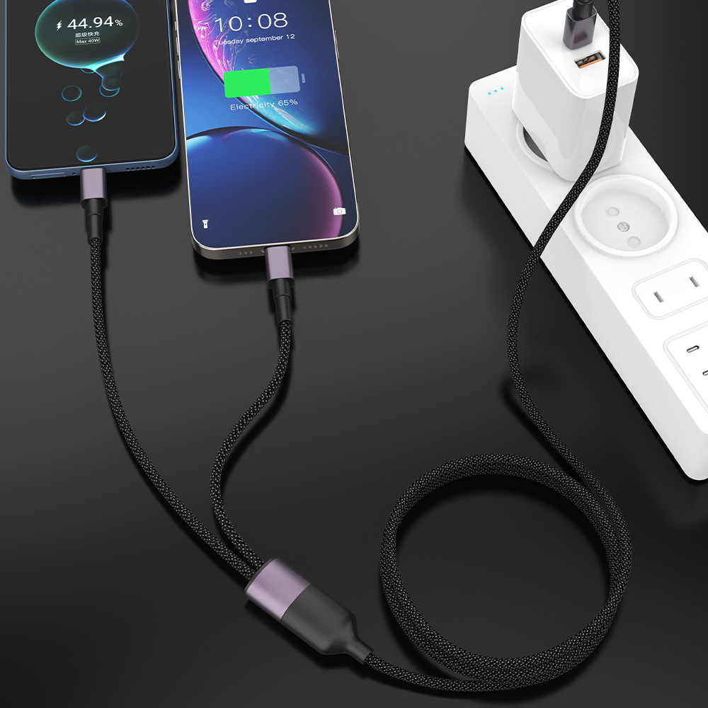 U87C-CC Dual USB-C Charging Cable view 3