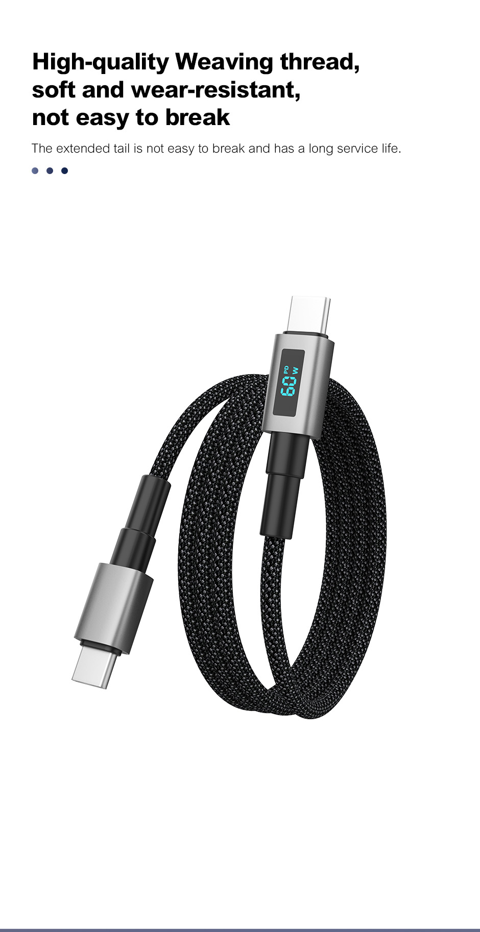 U87D LED Display Fast Charging Cable detail image 2