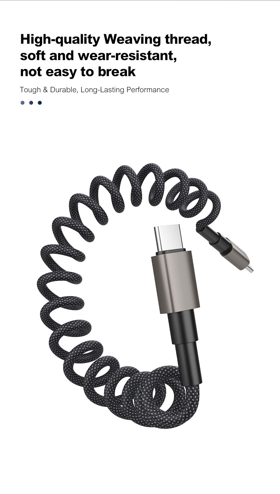 U87T-CC Coiled USB-C Cable detail image 2