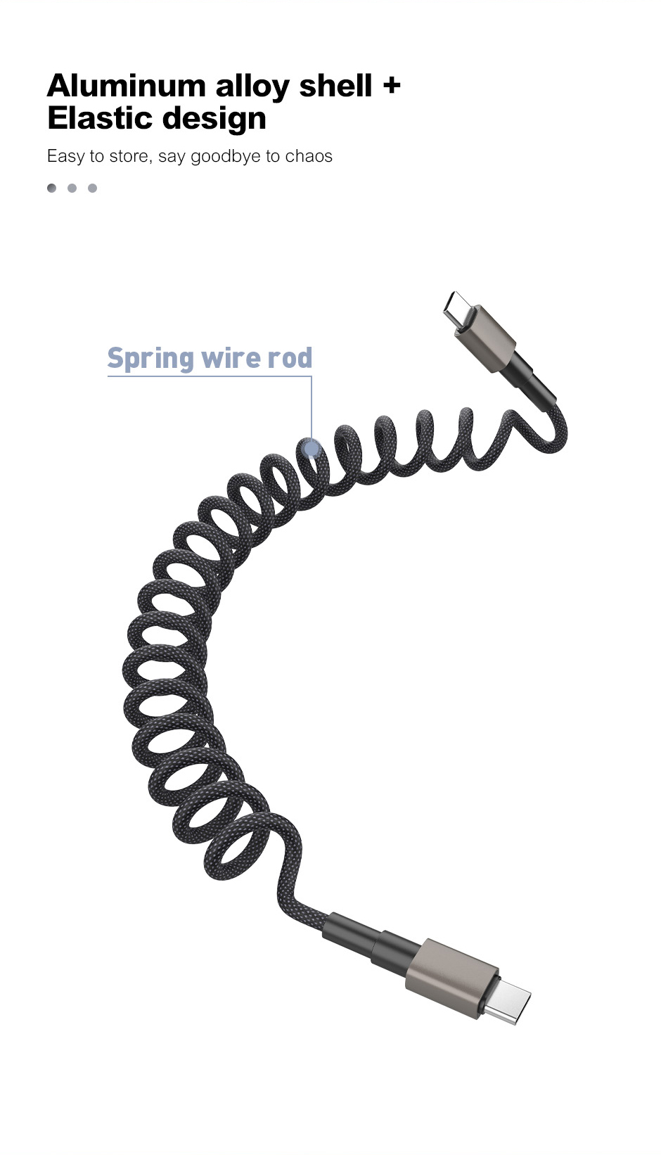 U87T-CC Coiled USB-C Cable detail image 4