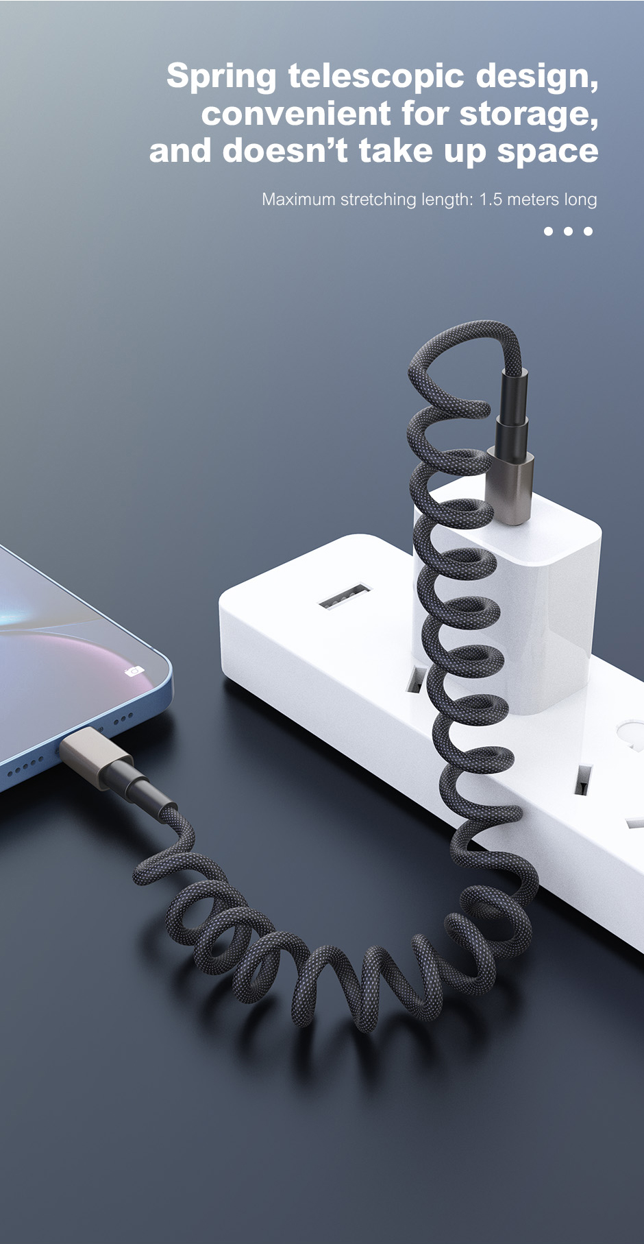 U87T-CC Coiled USB-C Cable detail image 5