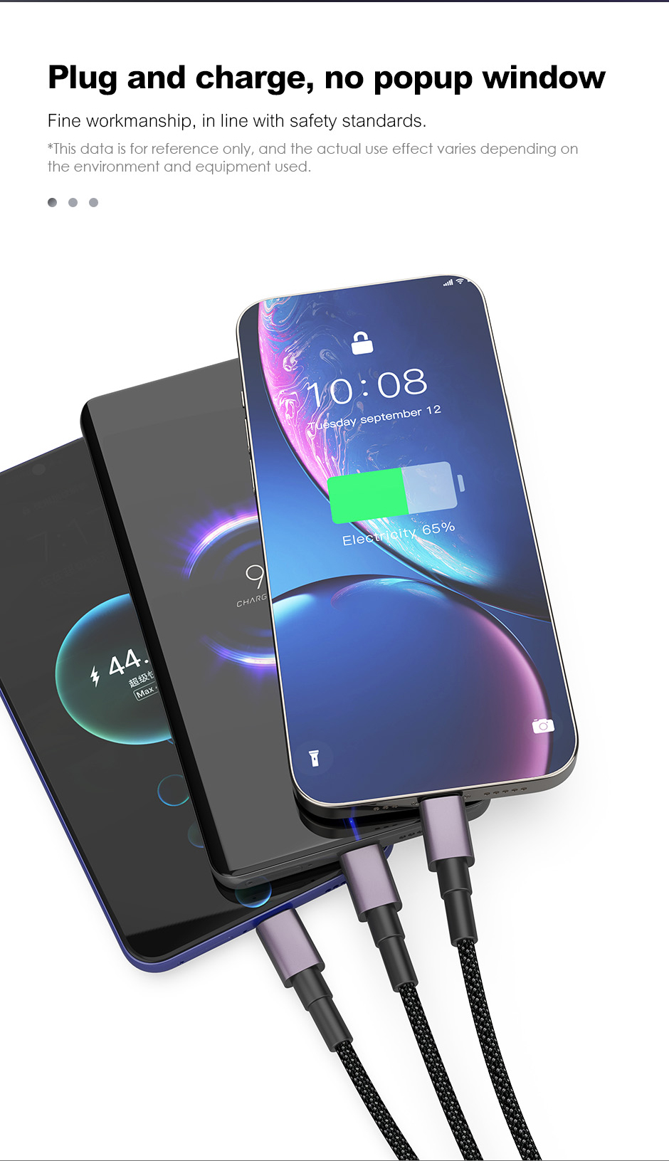 U87-3in1 plug and charge no popup window detail