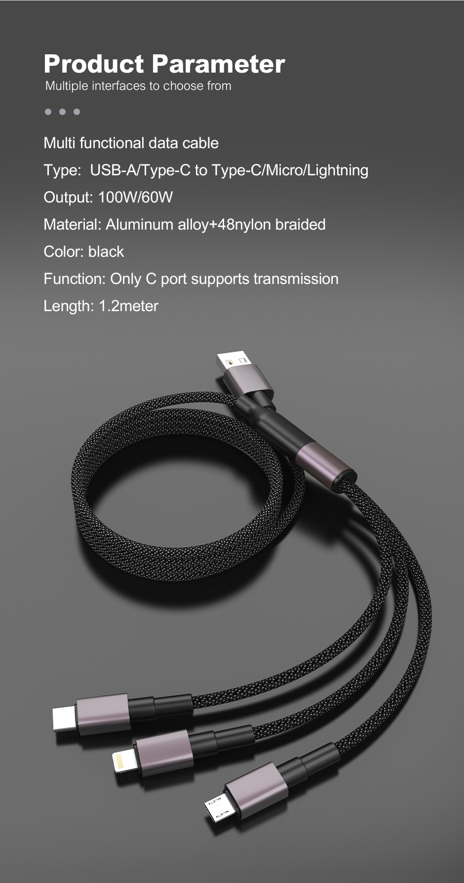 U87-3in1 product parameter detail image
