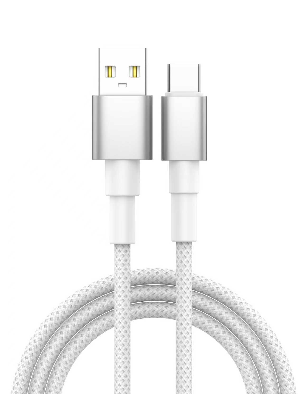 White USB-C cable product shot